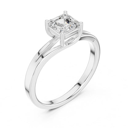 Cushion Lab Grown Diamond Solitaire Engagement Ring