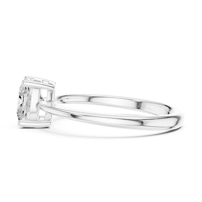 Cushion Lab Grown Diamond Solitaire Engagement Ring