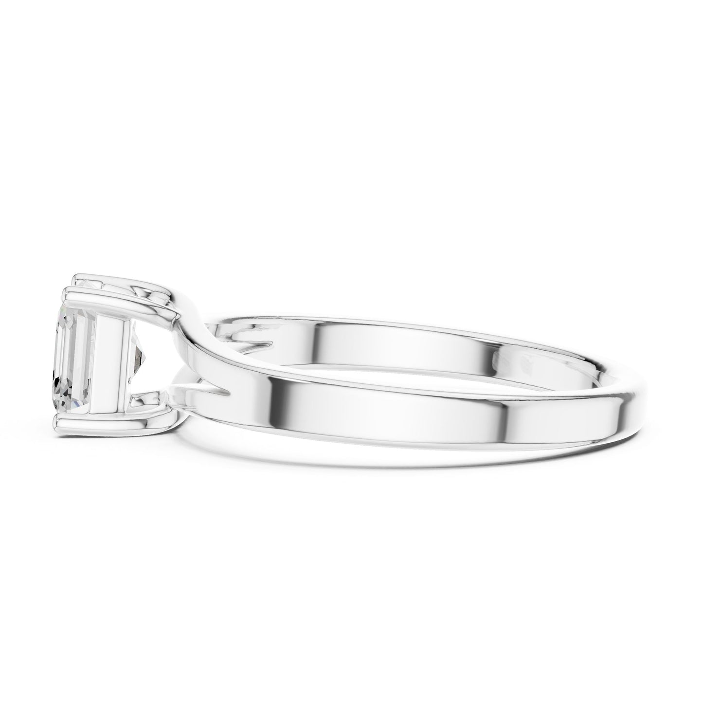 Cushion Lab Grown Diamond Solitaire Engagement Ring