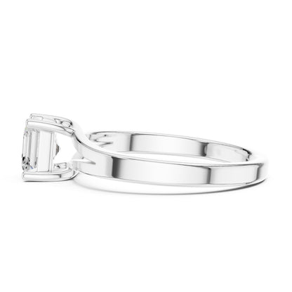 Cushion Lab Grown Diamond Solitaire Engagement Ring