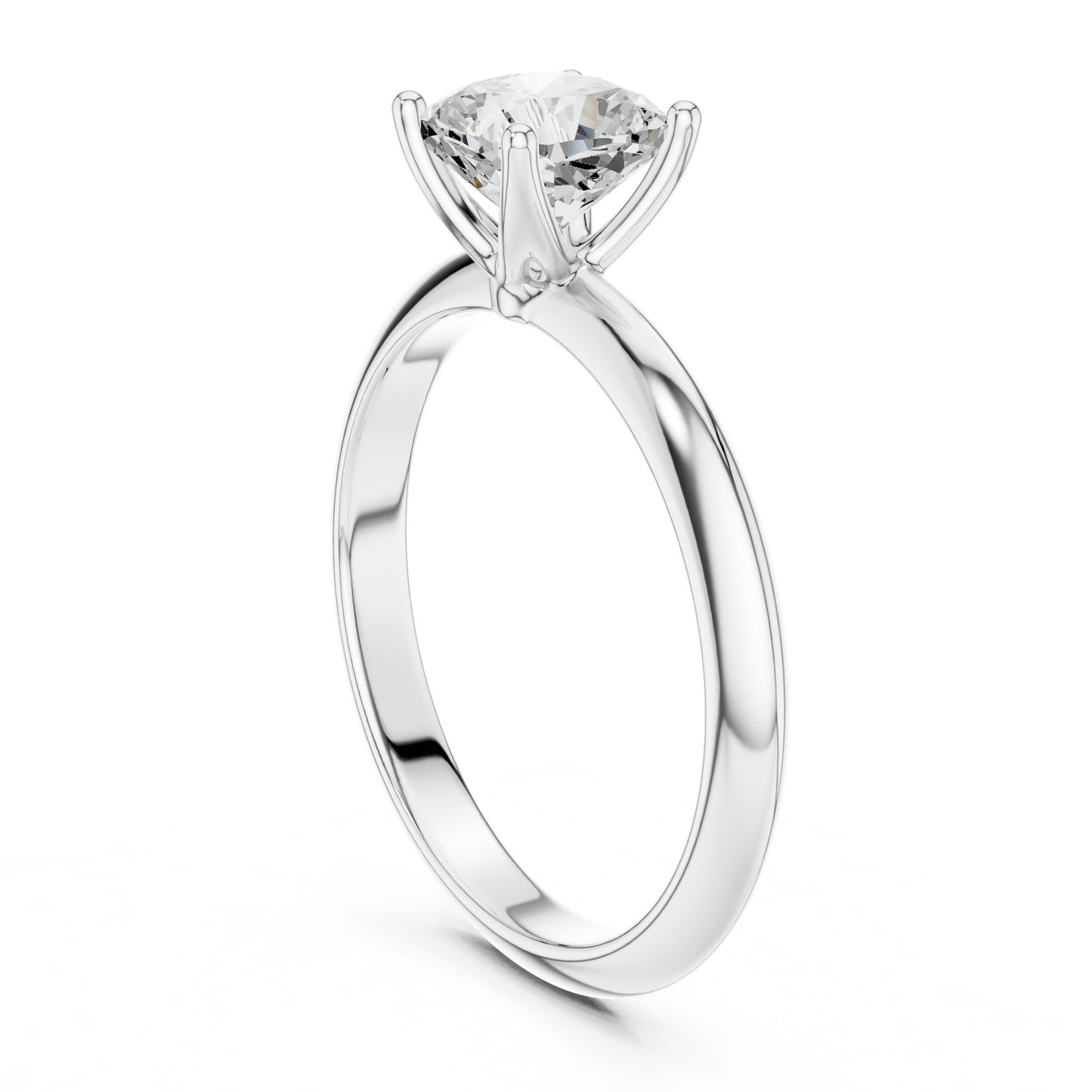 Cushion Lab Grown Diamond Solitaire Engagement Ring
