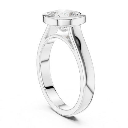 Cushion Lab Grown Diamond Solitaire Engagement Ring
