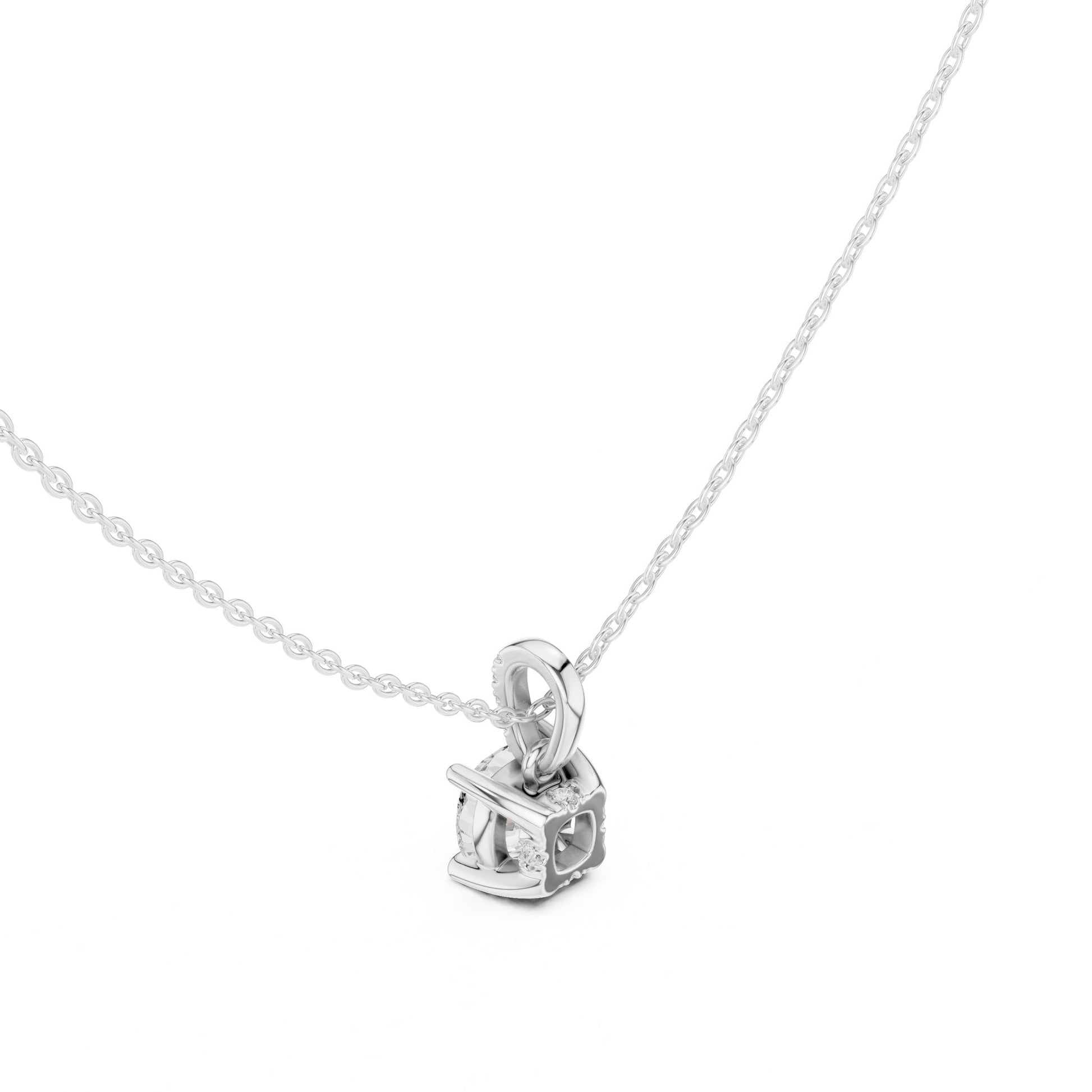 Cushion Lab Grown Diamond Pendant