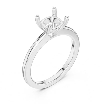 Cushion Lab Grown Diamond Solitaire Engagement Ring