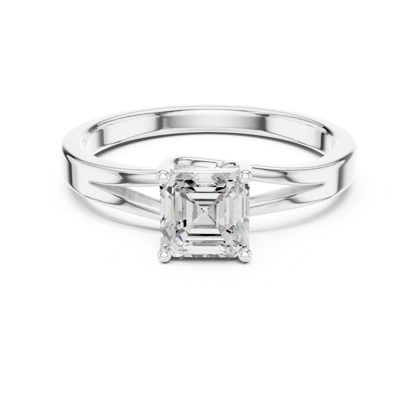 Cushion Lab Grown Diamond Solitaire Engagement Ring