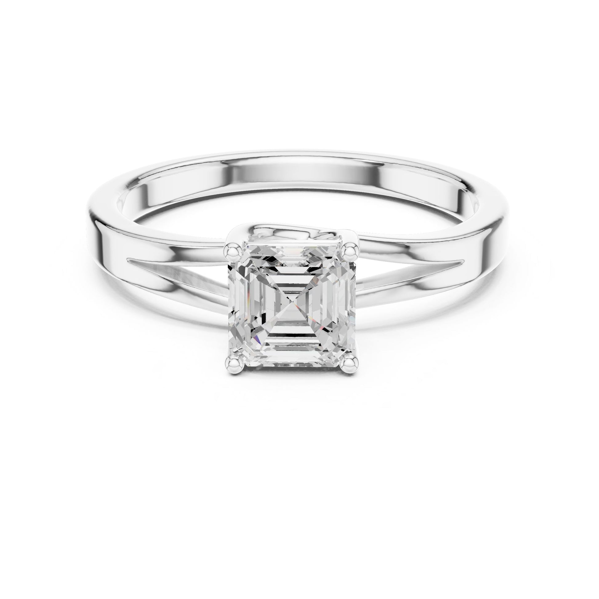 Cushion Lab Grown Diamond Solitaire Engagement Ring