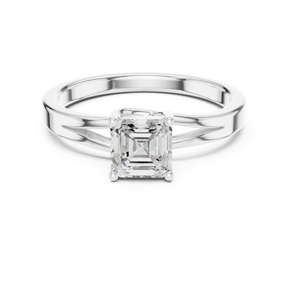Cushion Lab Grown Diamond Solitaire Engagement Ring
