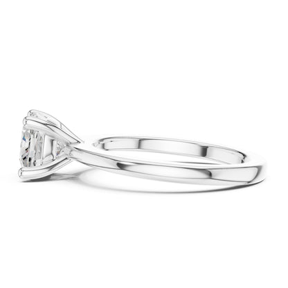 Cushion Lab Grown Diamond Solitaire Engagement Ring