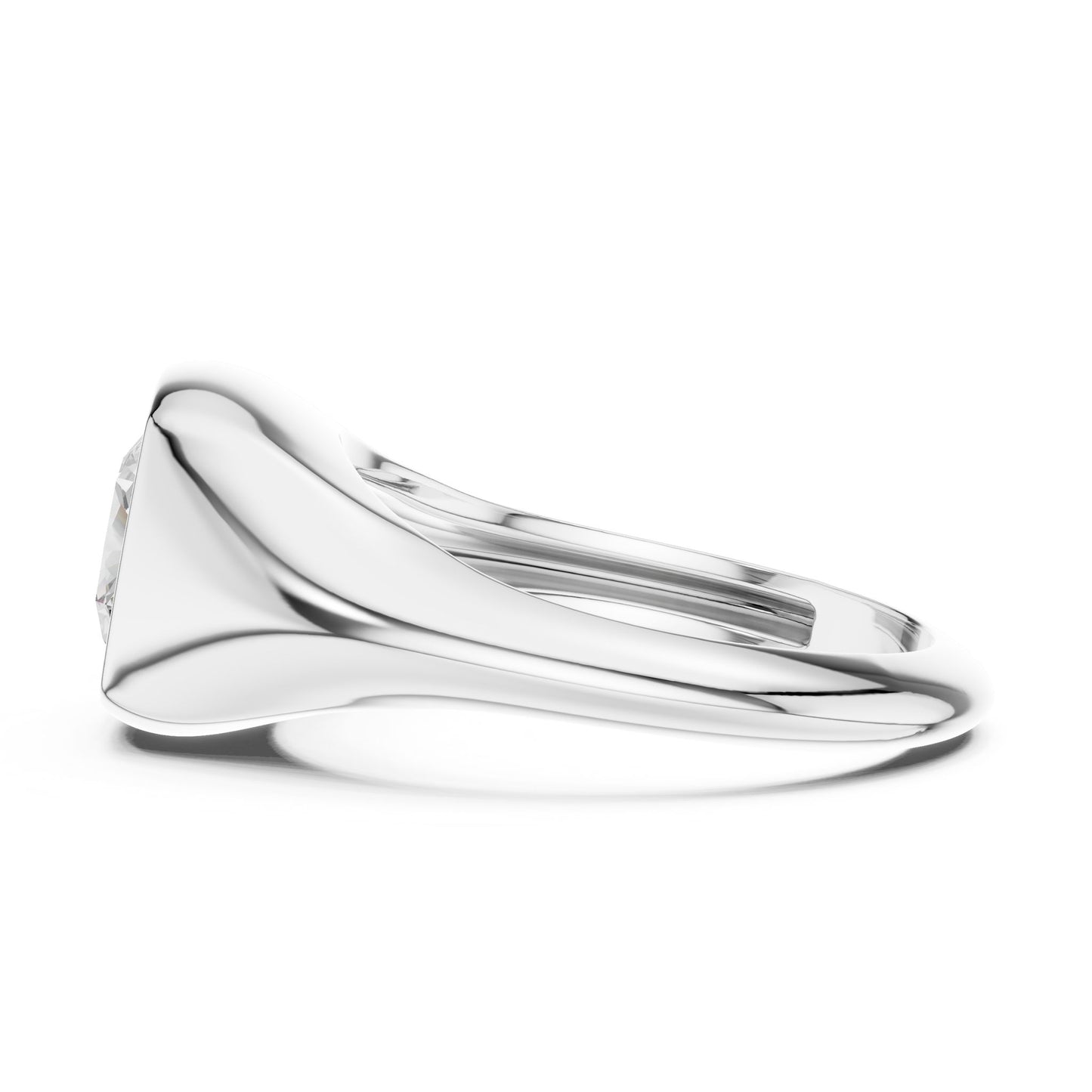Cushion Lab Grown Diamond Solitaire Engagement Ring