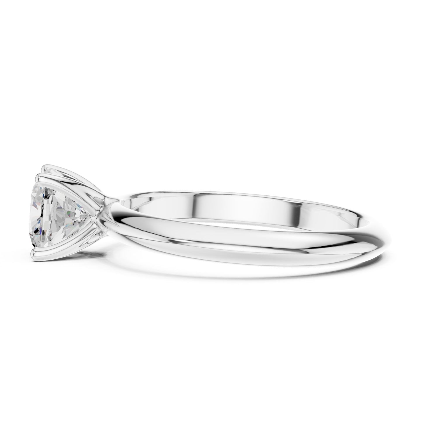 Cushion Lab Grown Diamond Solitaire Engagement Ring