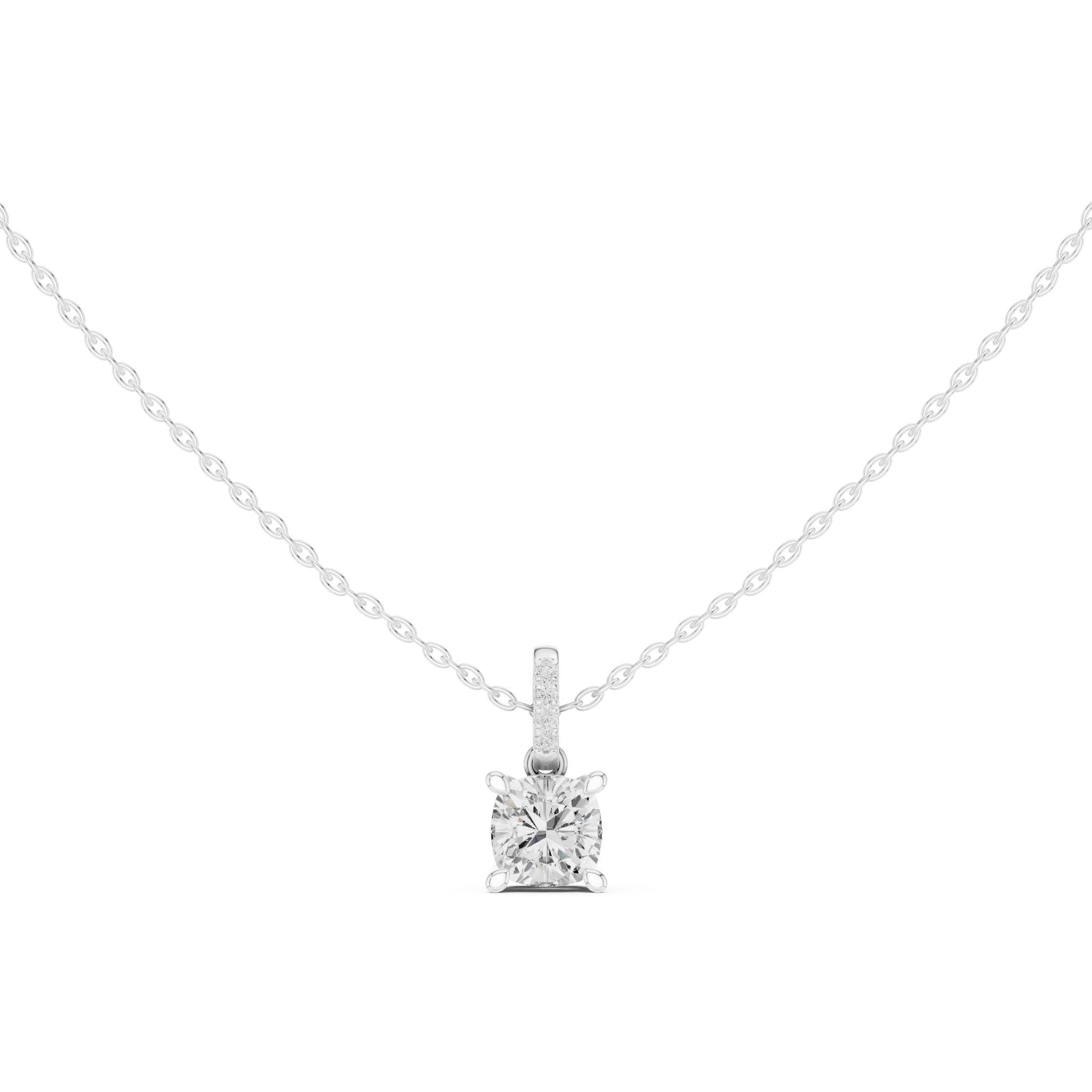 Cushion Lab Grown Diamond Pendant