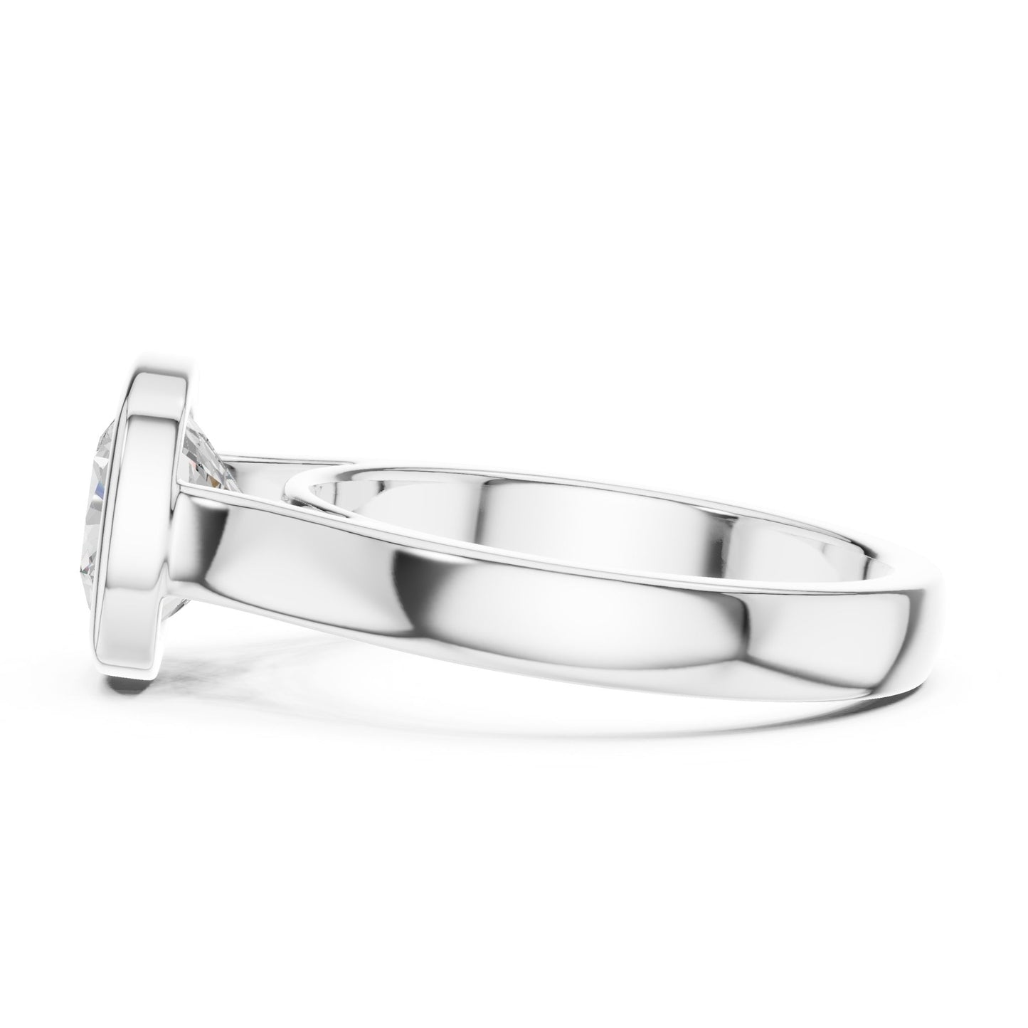 Cushion Lab Grown Diamond Solitaire Engagement Ring