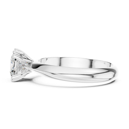 Cushion Lab Grown Diamond Solitaire Engagement Ring