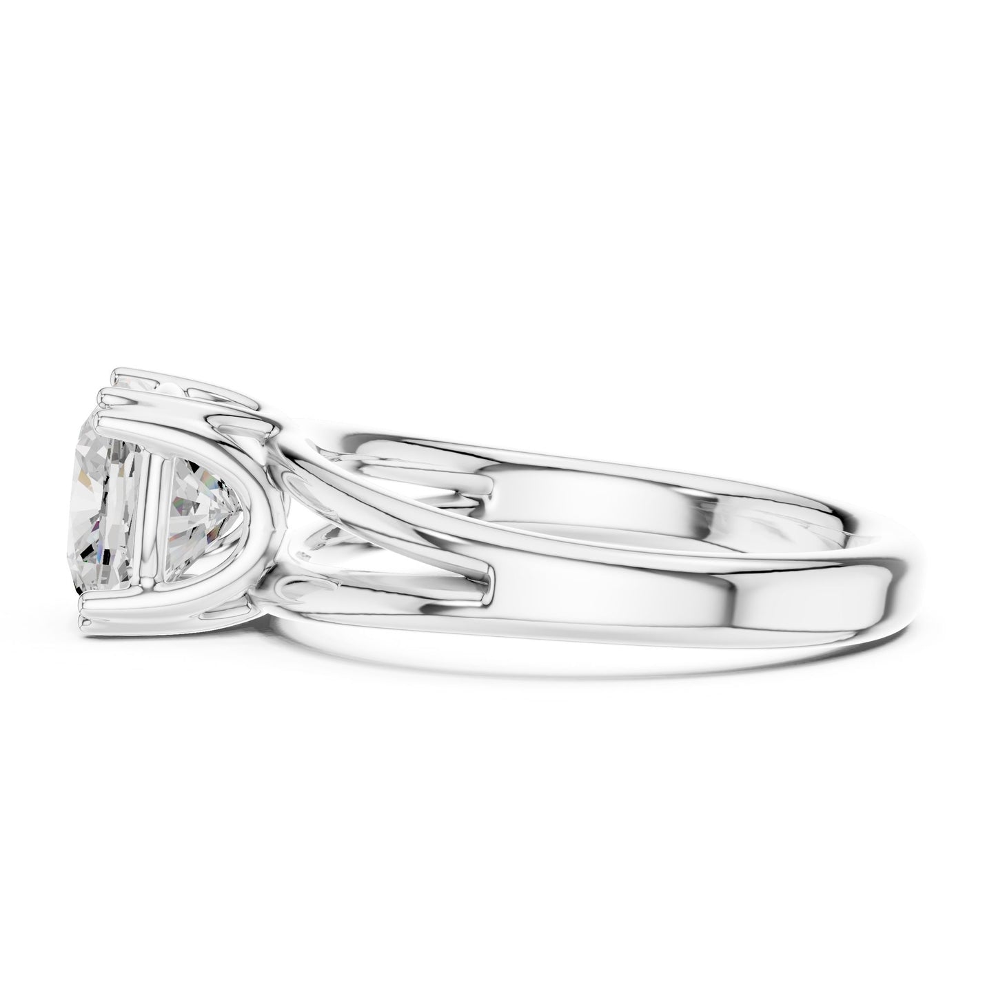 Cushion Lab Grown Diamond Solitaire Engagement Ring