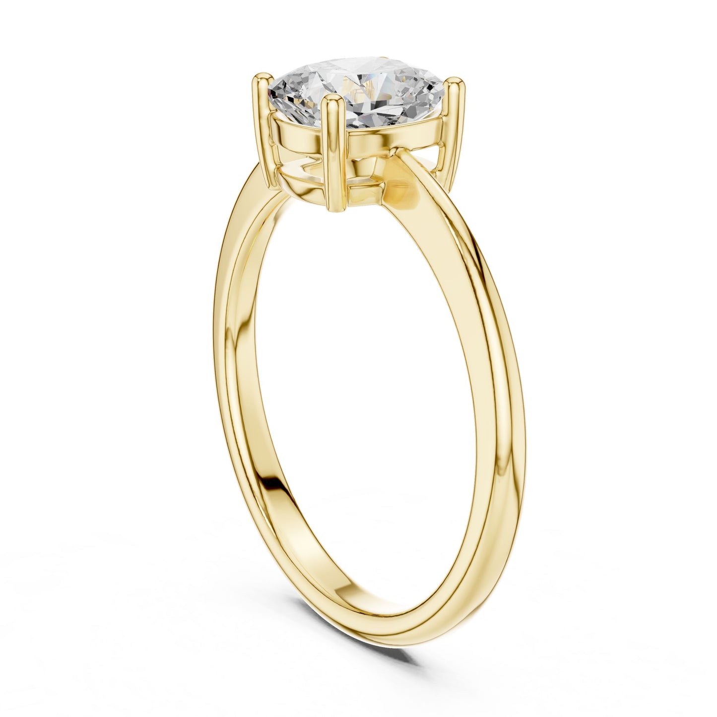 Cushion Lab Grown Diamond Solitaire Engagement Ring