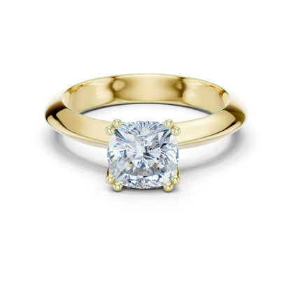 Cushion Lab Grown Diamond Solitaire Engagement Ring