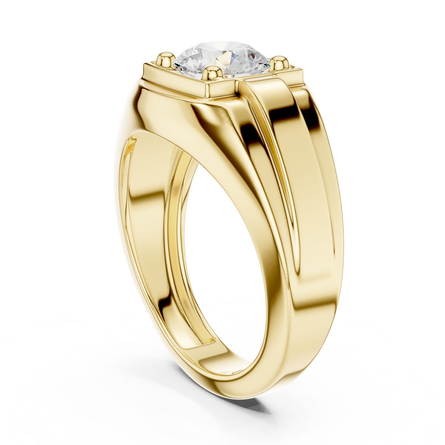 Men's Cushion Lab Grown Diamond Ring