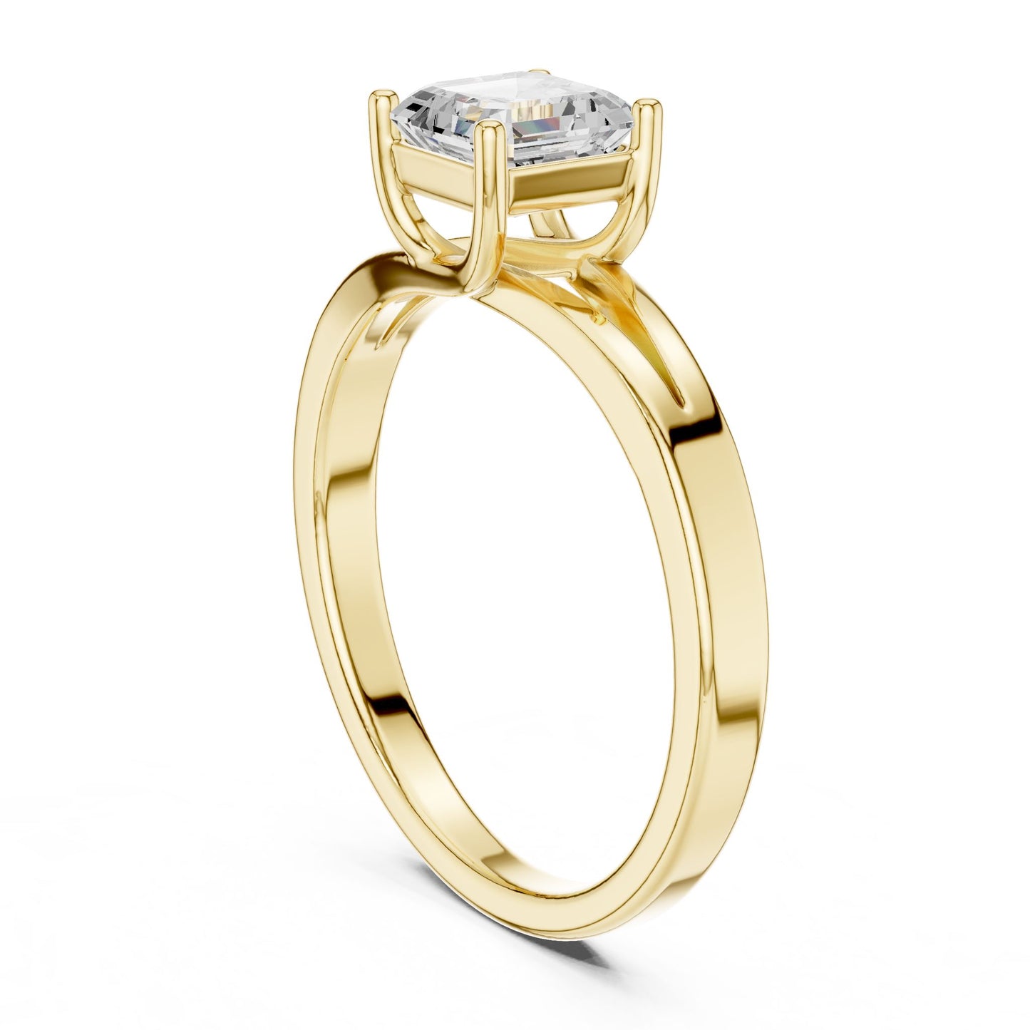 Cushion Lab Grown Diamond Solitaire Engagement Ring