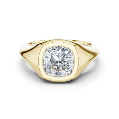 Cushion Lab Grown Diamond Solitaire Engagement Ring