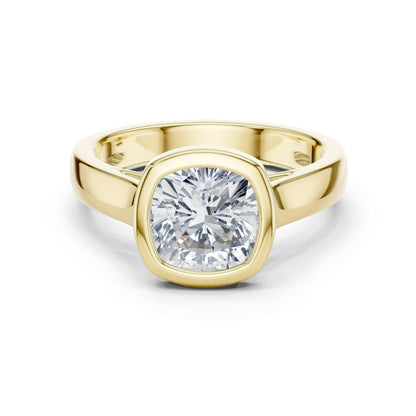 Cushion Lab Grown Diamond Solitaire Engagement Ring