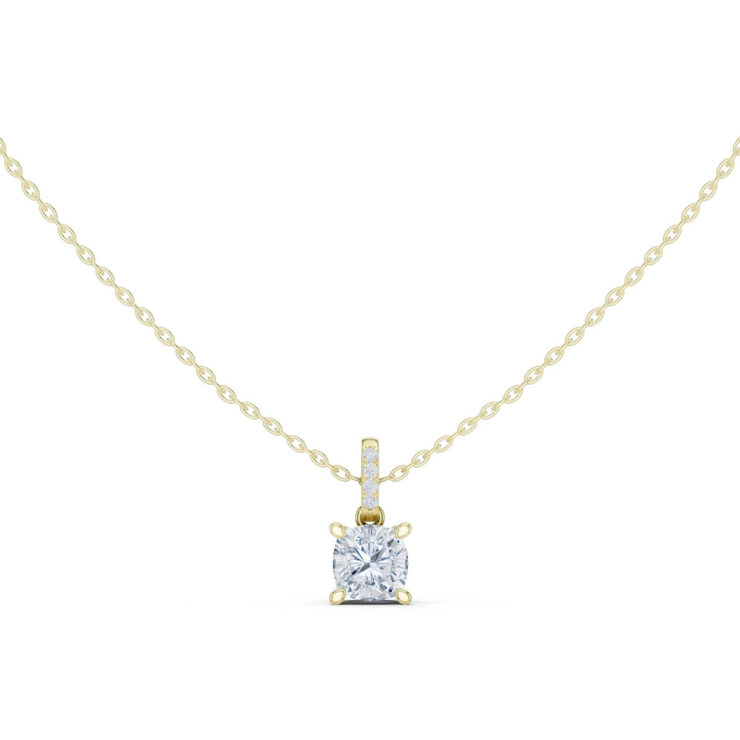 Cushion Lab Grown Diamond Pendant