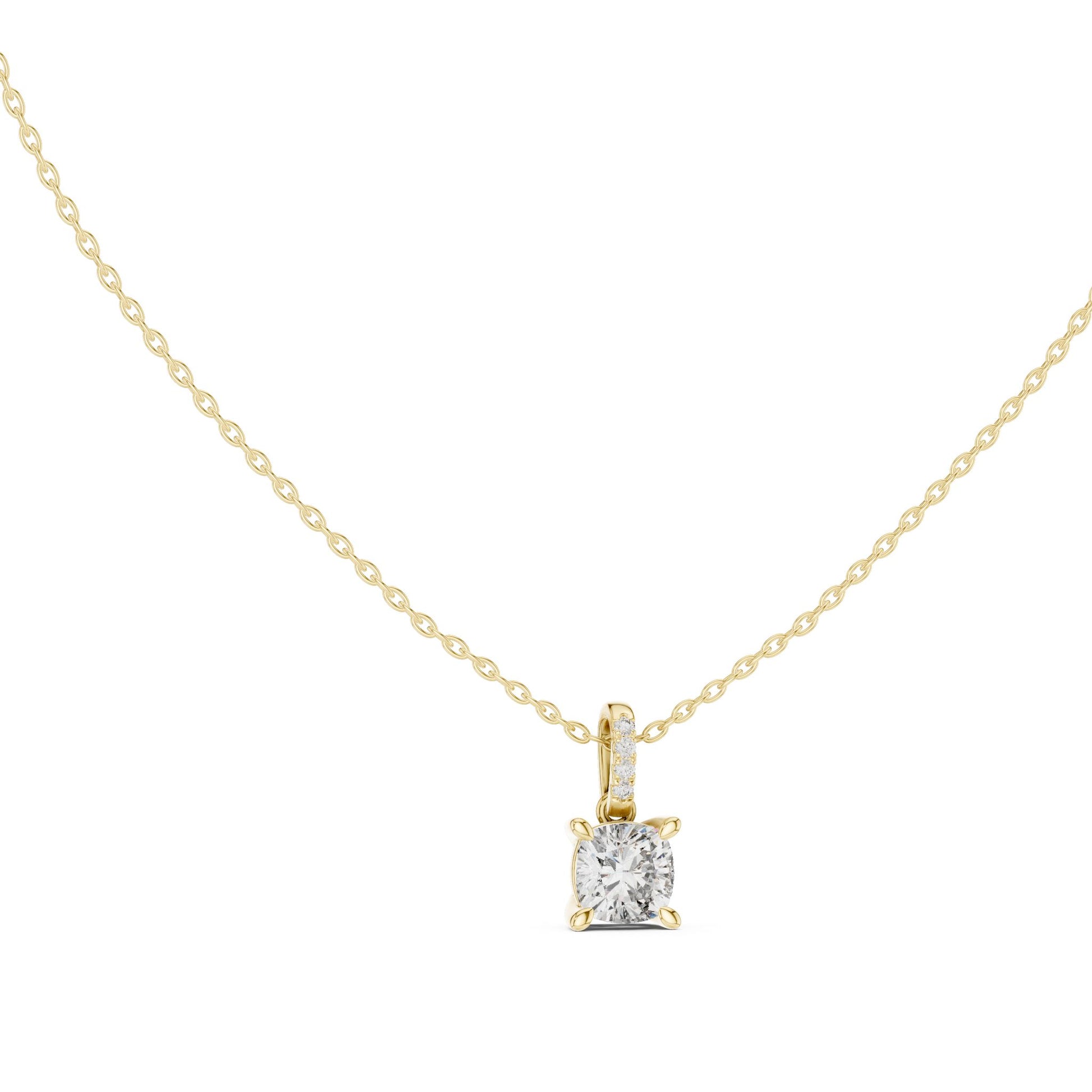 Cushion Lab Grown Diamond Pendant