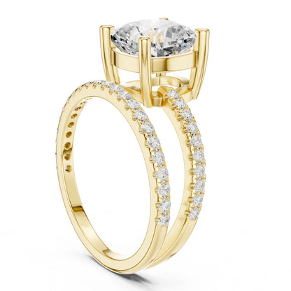 Cushion Lab Grown Diamond Solitaire Engagement Ring