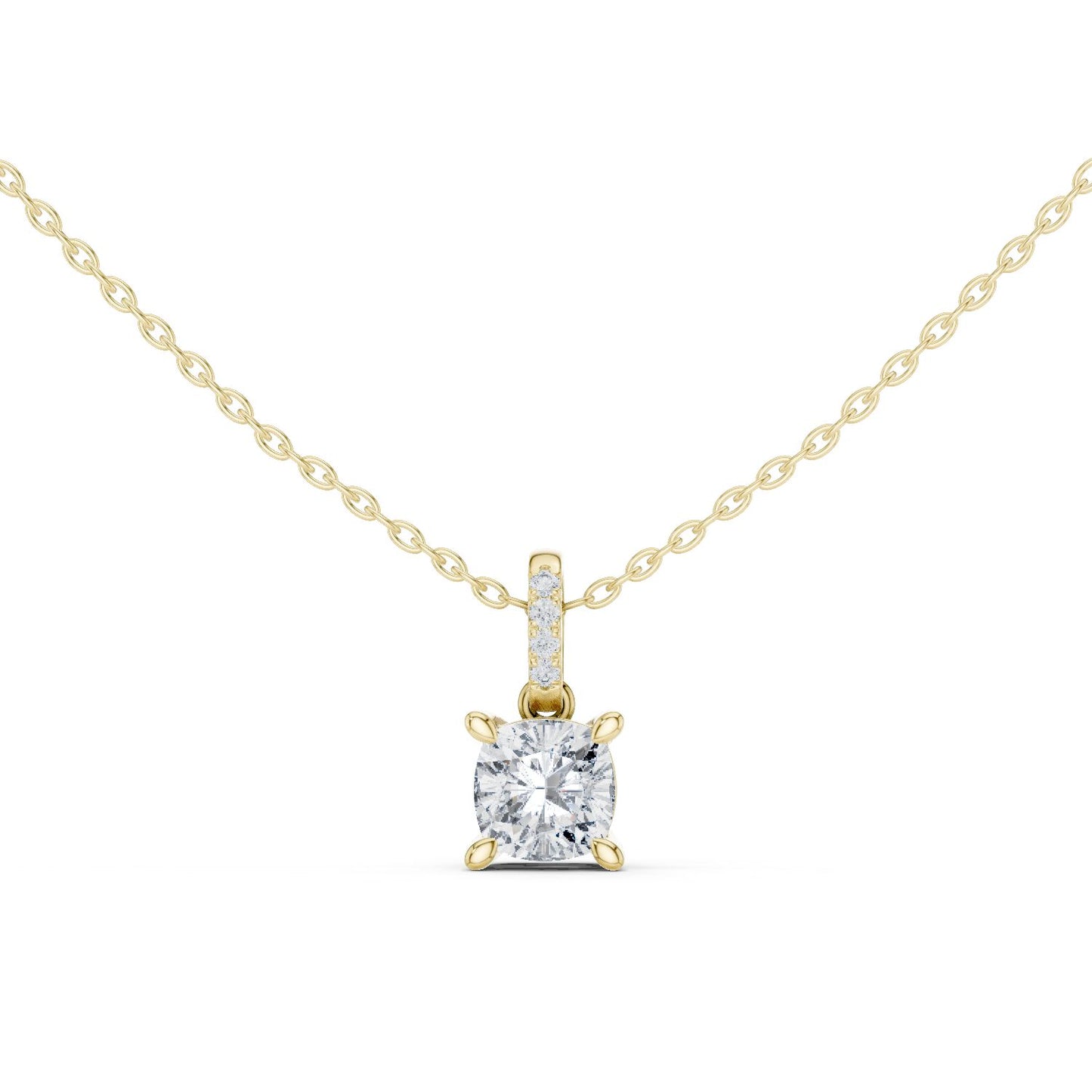 Cushion Lab Grown Diamond Pendant
