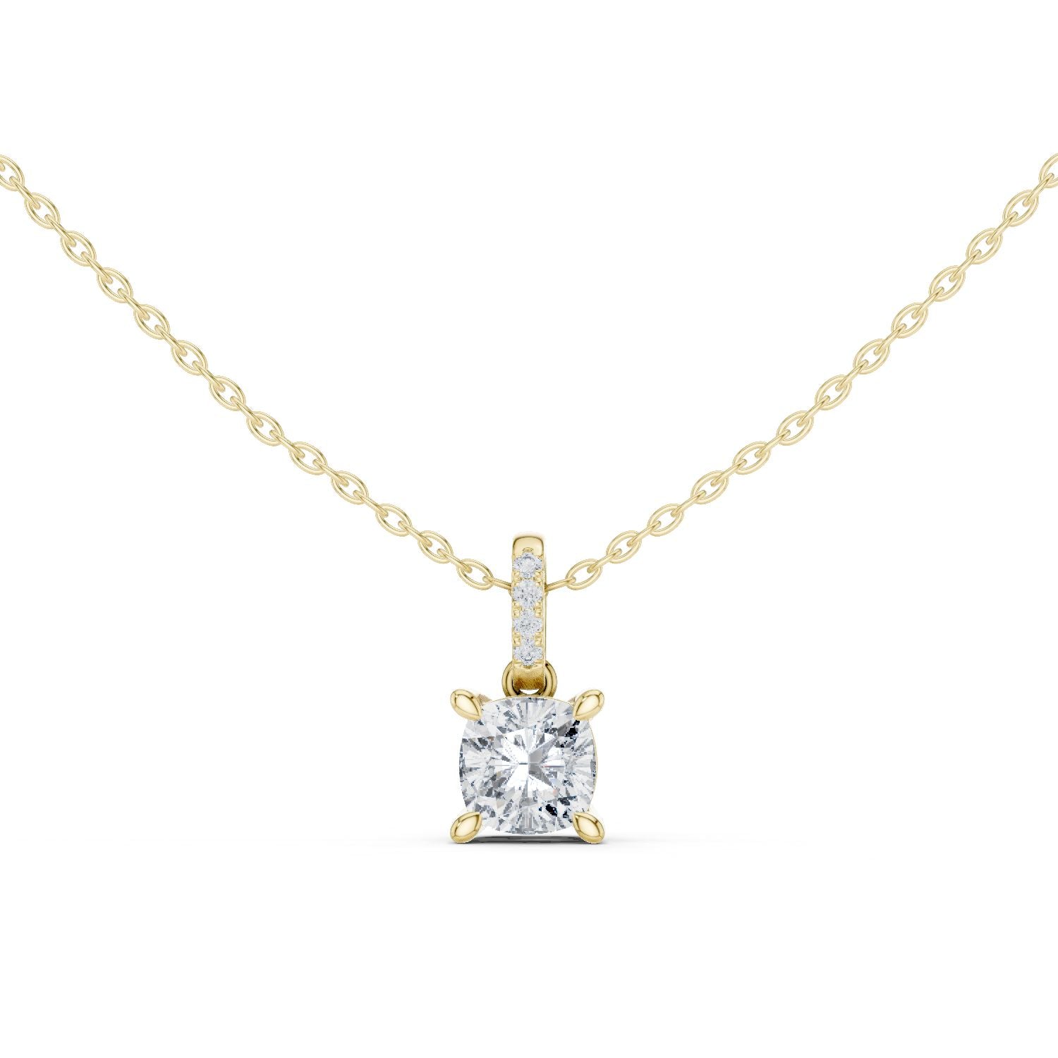 Cushion Lab Grown Diamond Pendant