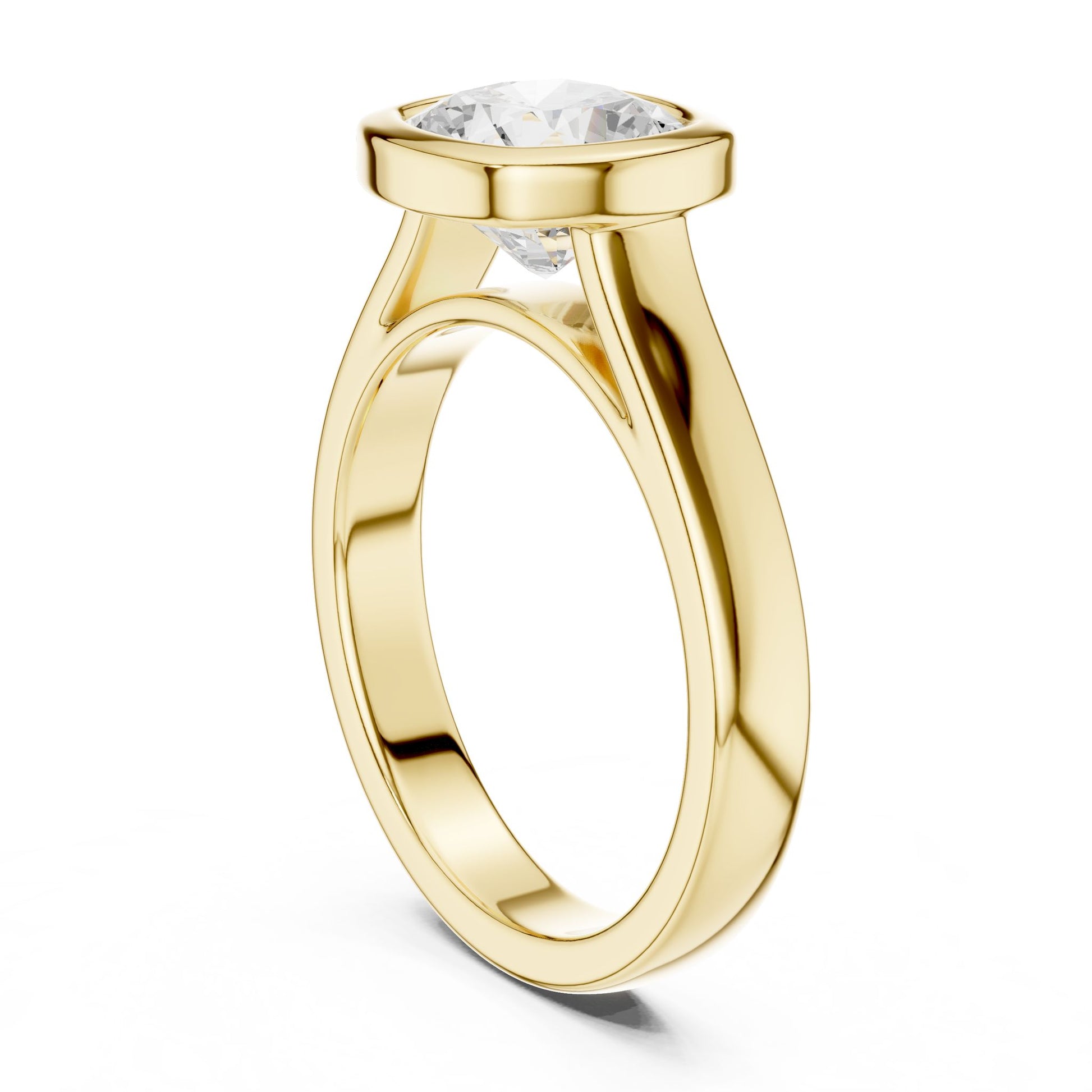 Cushion Lab Grown Diamond Solitaire Engagement Ring