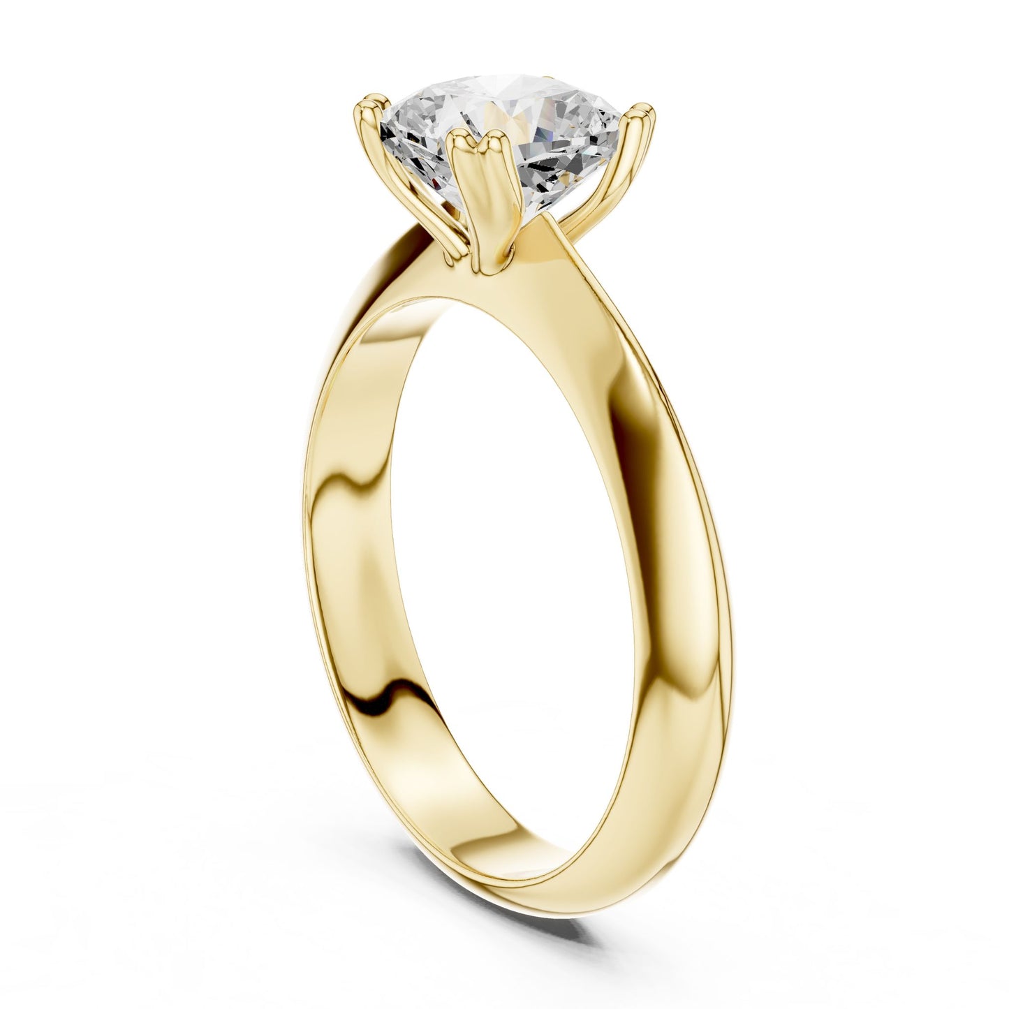 Cushion Lab Grown Diamond Solitaire Engagement Ring