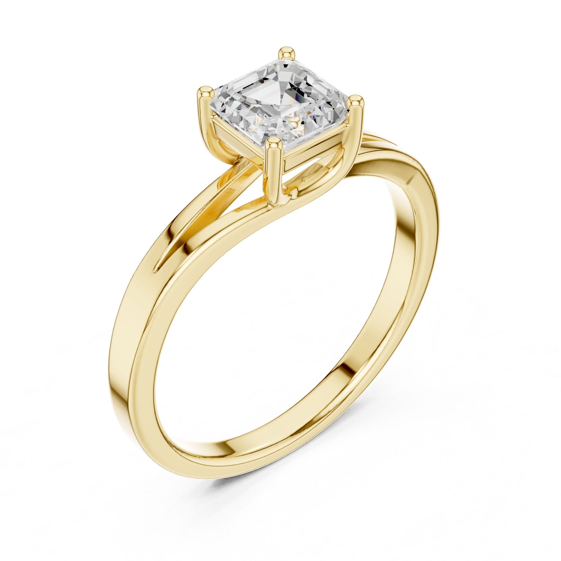 Cushion Lab Grown Diamond Solitaire Engagement Ring