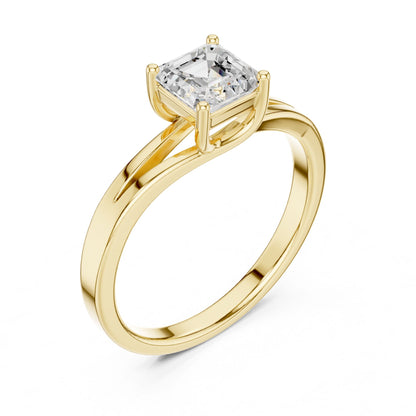 Cushion Lab Grown Diamond Solitaire Engagement Ring