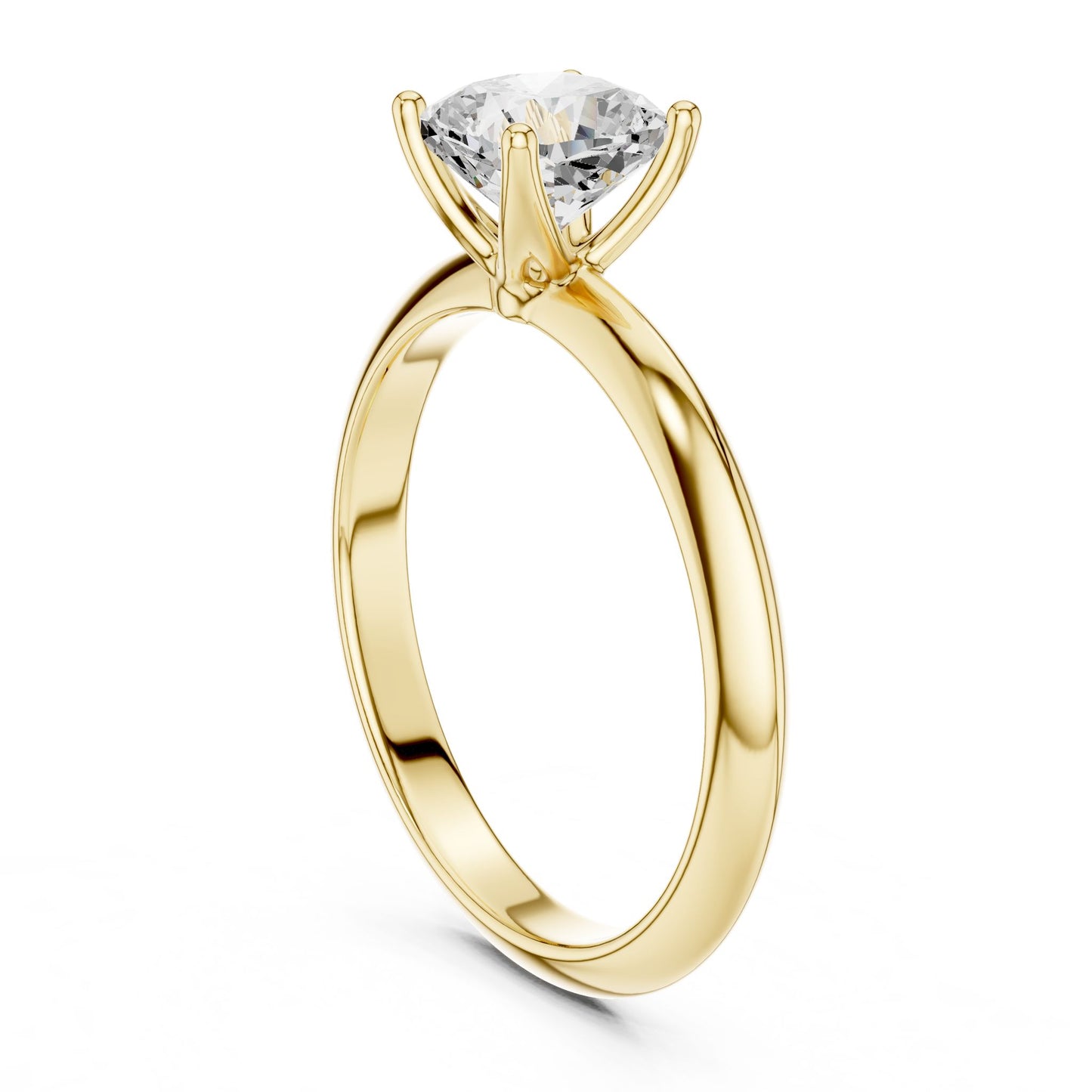 Cushion Lab Grown Diamond Solitaire Engagement Ring