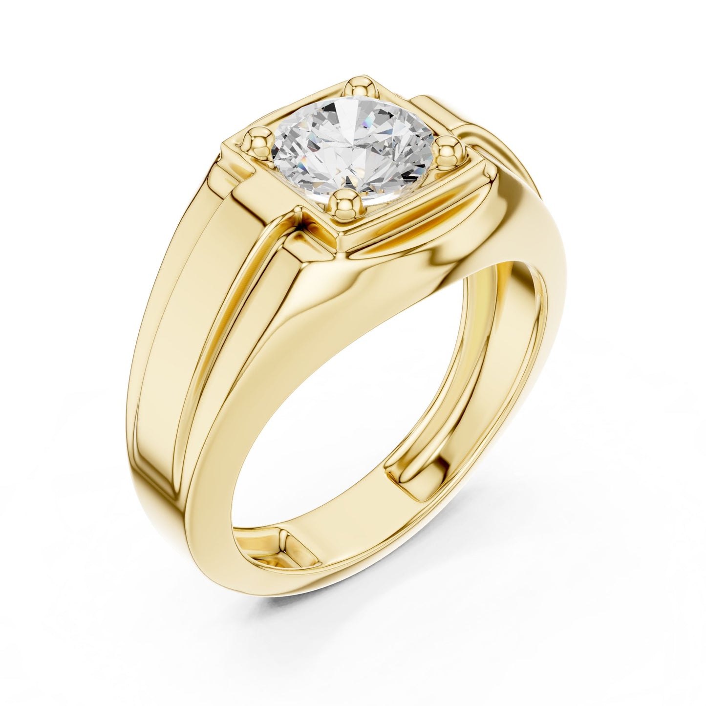 Men's Cushion Lab Grown Diamond Ring