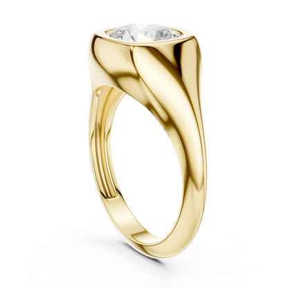 Cushion Lab Grown Diamond Solitaire Engagement Ring