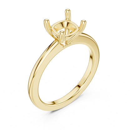 Cushion Lab Grown Diamond Solitaire Engagement Ring