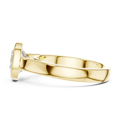 Cushion Lab Grown Diamond Solitaire Engagement Ring