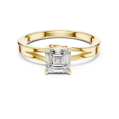 Cushion Lab Grown Diamond Solitaire Engagement Ring