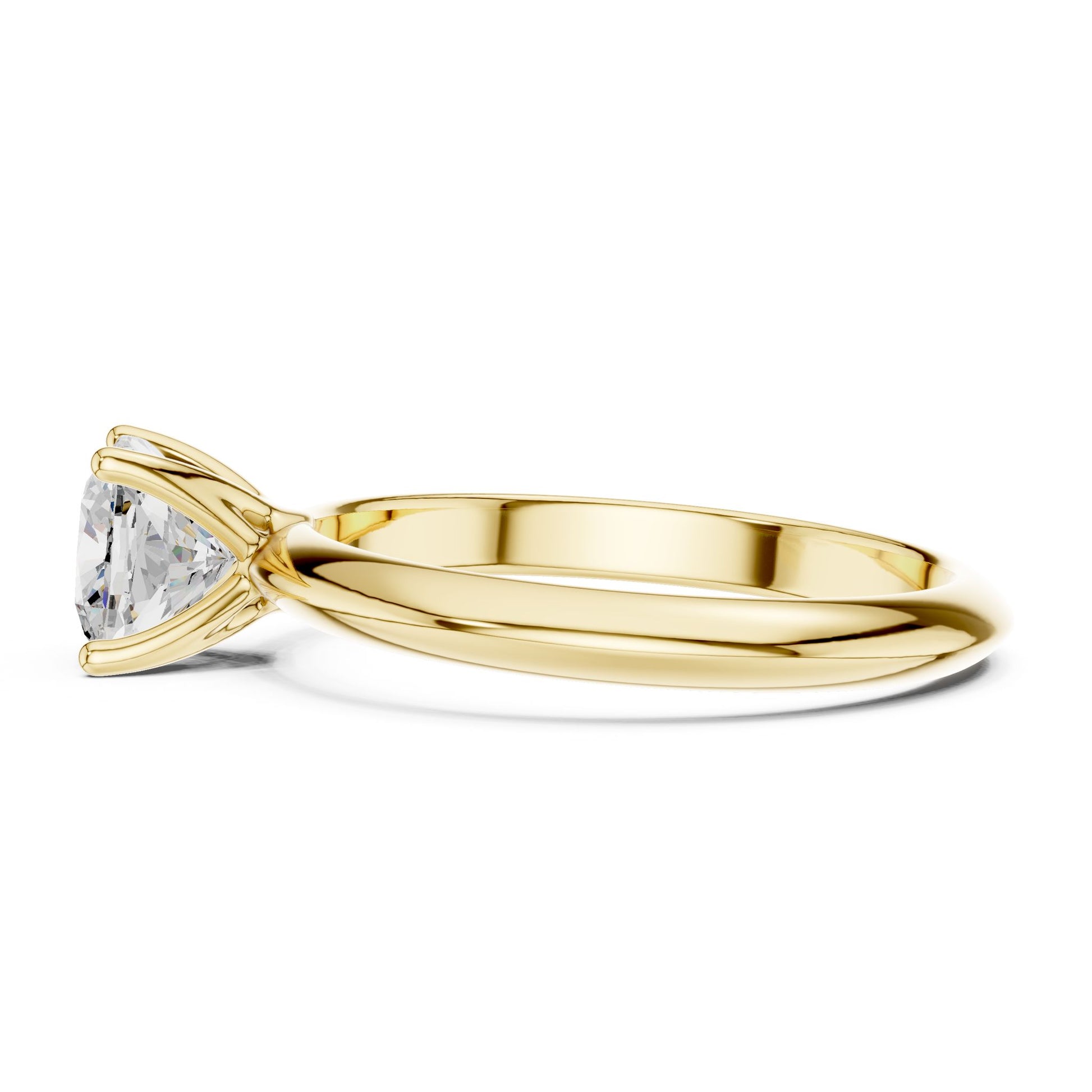 Cushion Lab Grown Diamond Solitaire Engagement Ring