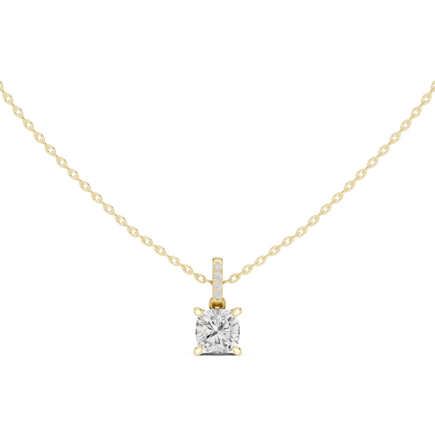 Cushion Lab Grown Diamond Pendant