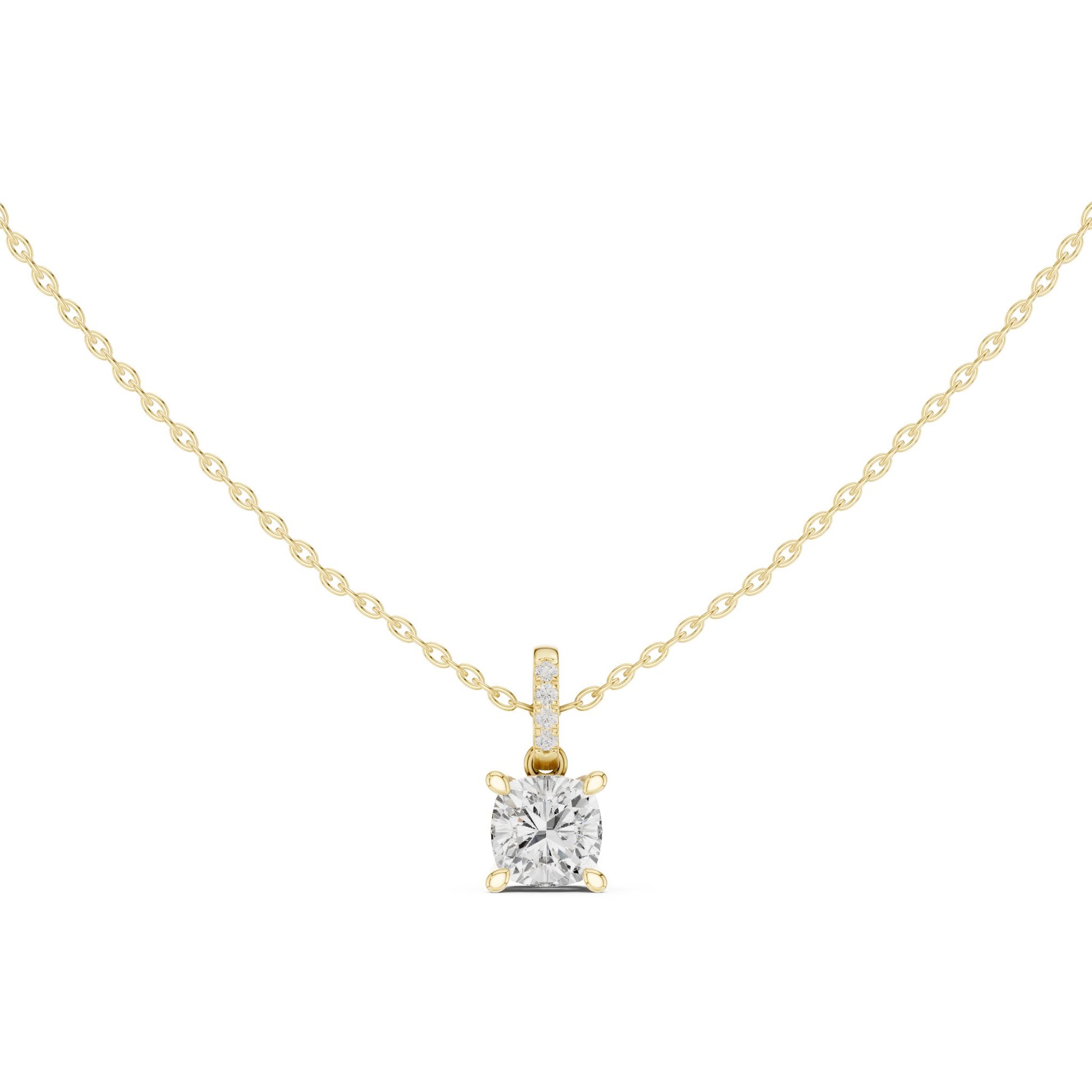 Cushion Lab Grown Diamond Pendant