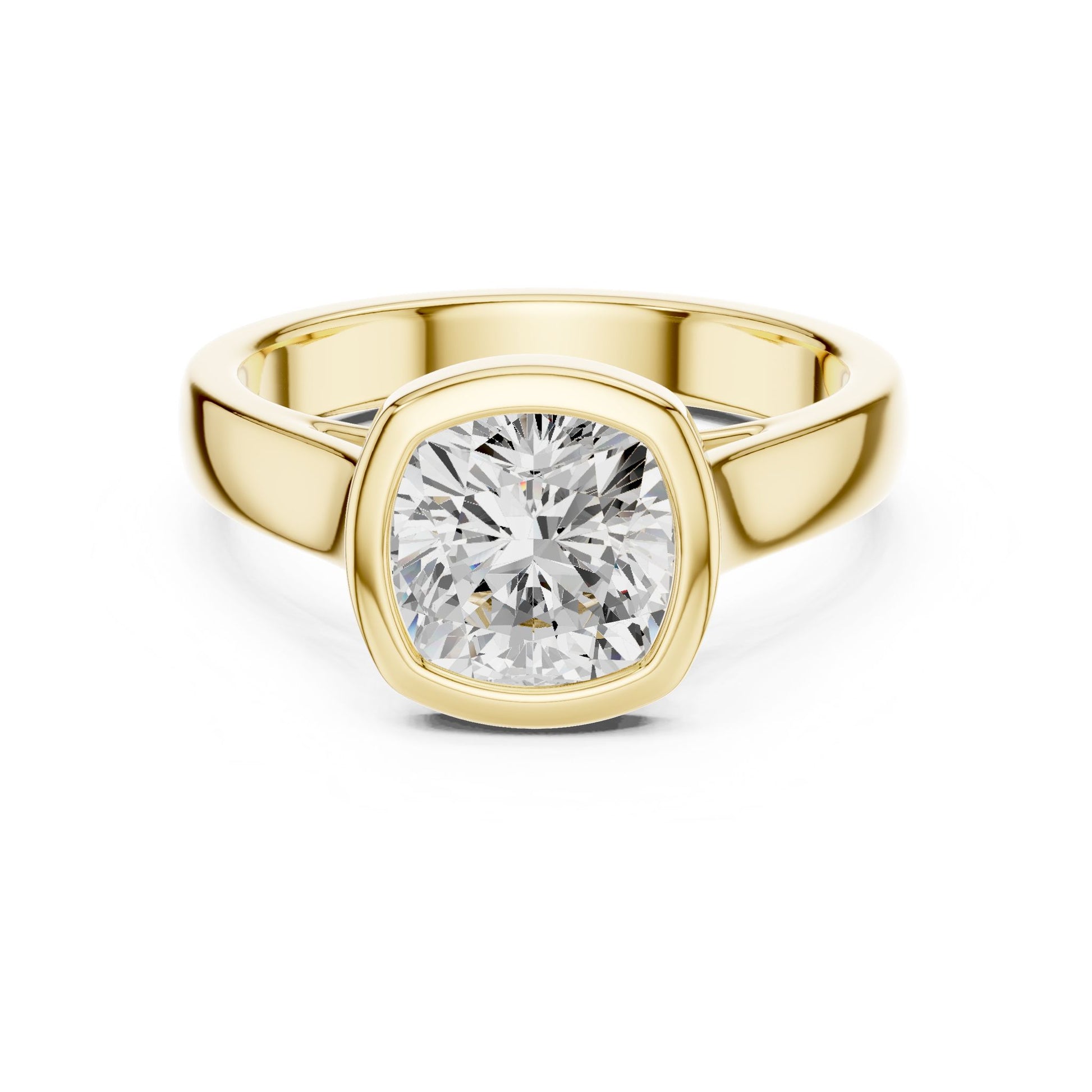 Cushion Lab Grown Diamond Solitaire Engagement Ring
