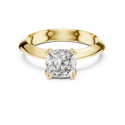Cushion Lab Grown Diamond Solitaire Engagement Ring