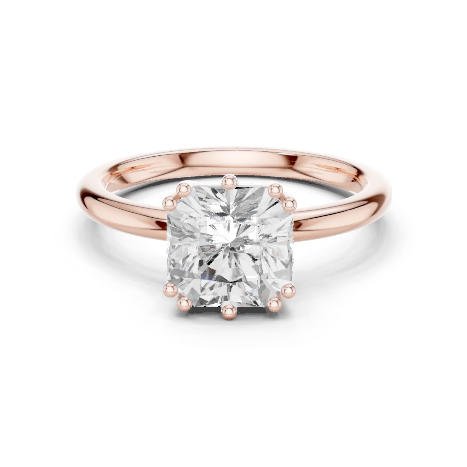 Cushion Lab Grown Diamond Solitaire Engagement Ring