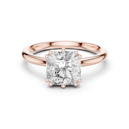 Cushion Lab Grown Diamond Solitaire Engagement Ring
