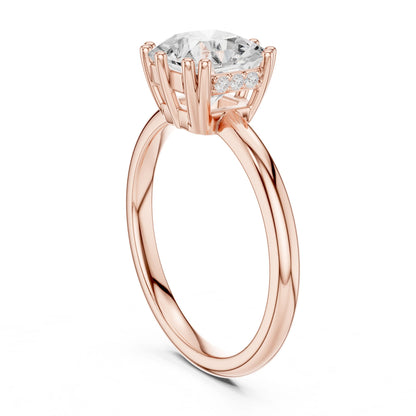 Cushion Lab Grown Diamond Solitaire Engagement Ring