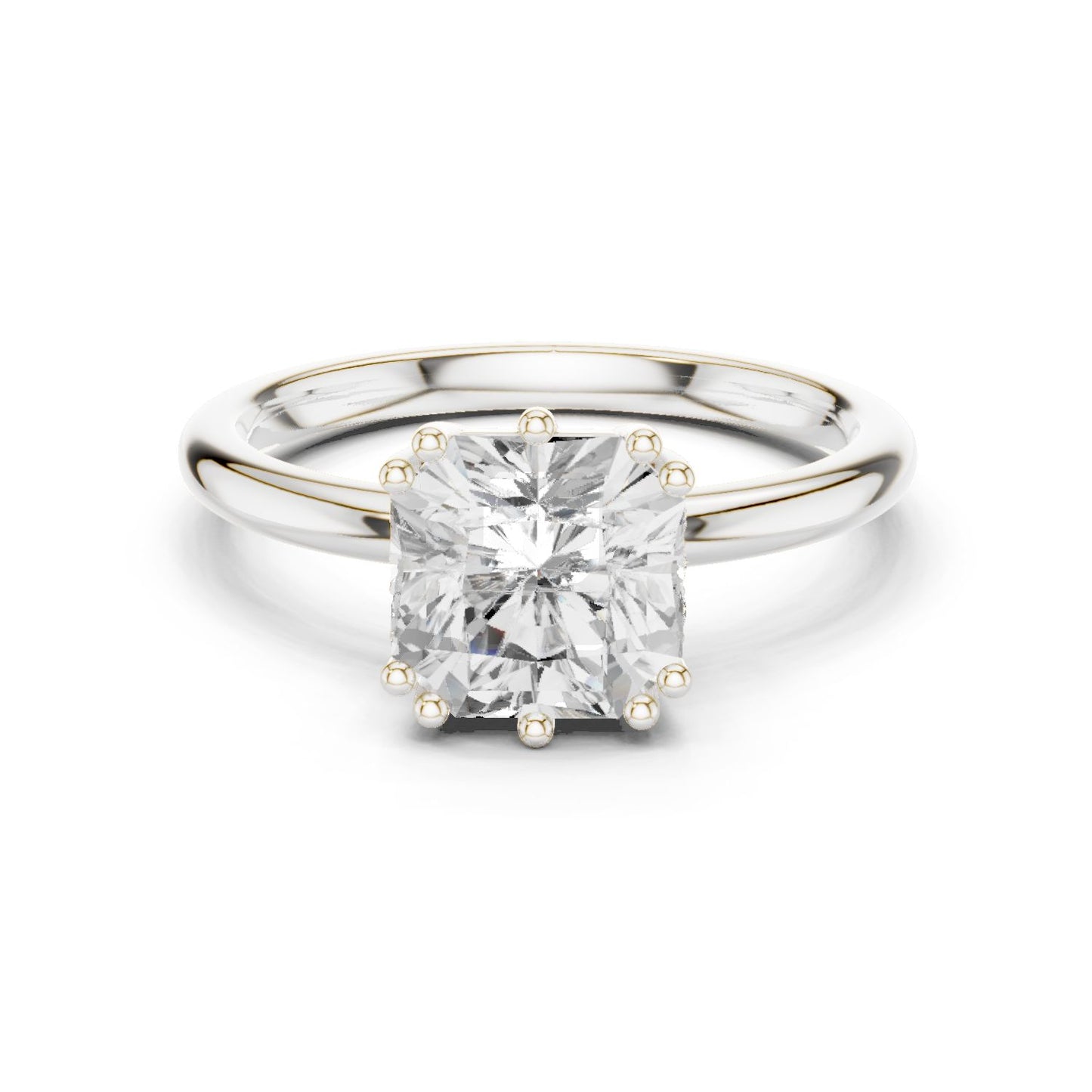 Cushion Lab Grown Diamond Solitaire Engagement Ring
