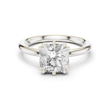 Cushion Lab Grown Diamond Solitaire Engagement Ring