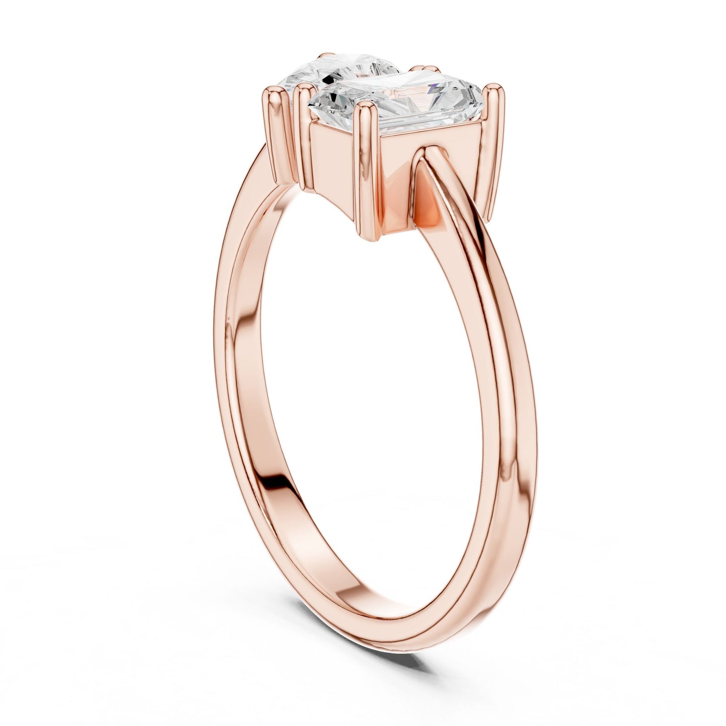 Cushion Lab Grown Diamond Three-Stone Engagement Ring
